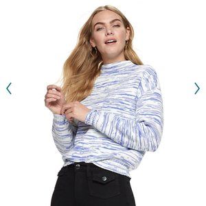 NINE WEST FUNNEL NECK DROP SHOULDER SWEATER NWT LG